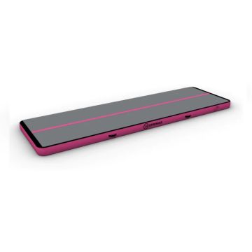 Airtrack 12spring 400x120x15 cm Comfort Roze/grijs