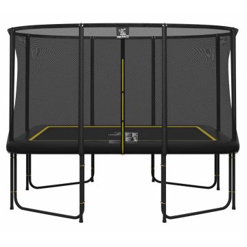 Magic Circle Pro Fiber Black Rechthoekige Trampoline 244 x 366 cm met veiligheidsnet