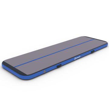 Airtrack 12spring 300x100x10 cm standaard Blauw/grijs