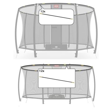 Fiberglass palen veiligheidsnet 470x310 cm