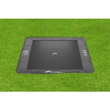 Flat to the ground Trampoline Rechthoekig Akrobat Primus Antraciet 430x300 cm