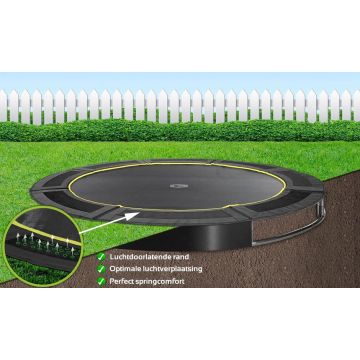 Flat to the ground Trampoline Capital Play Black 366 cm