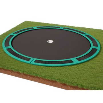 Flat to the ground Trampoline Capital Play Groen 427 cm