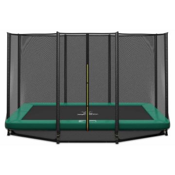 Ingraaf Trampoline Magic Circle Pro 214 x 305 cm Groen met veiligheidsnet