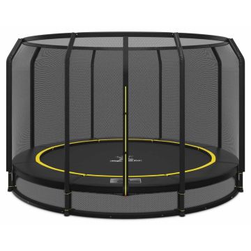 Ingraaf Trampoline Magic Circle Pro Black 410 cm met veiligheidsnet