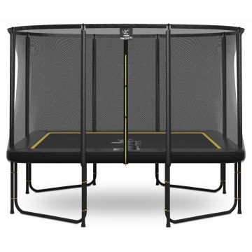Magic Circle Pro Fiber Black Rechthoekige Trampoline 214 x 305 cm met veiligheidsnet
