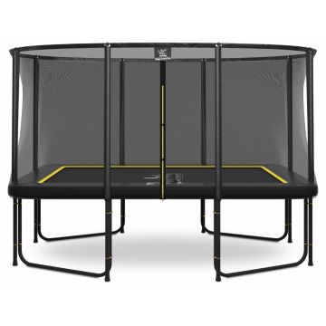 Magic Circle Pro Fiber Black Rechthoekige Trampoline 244 x 366 cm met veiligheidsnet
