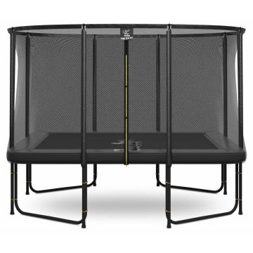 Magic Circle Pro Fiber Grey Rechthoekige Trampoline 214 x 305 cm met veiligheidsnet