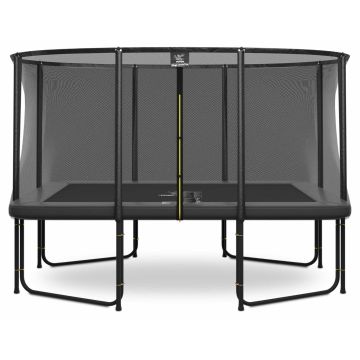 Magic Circle Pro Fiber Grey Rechthoekige Trampoline 244 x 366 cm met veiligheidsnet