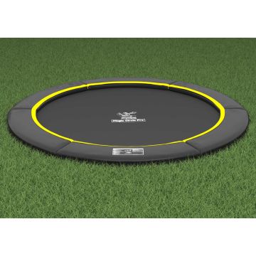 Flat to the Ground Trampoline Magic Circle Pro Black 251 cm