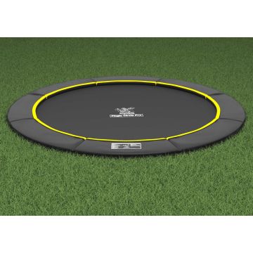 Flat to the Ground Trampoline Magic Circle Pro Black 410 cm