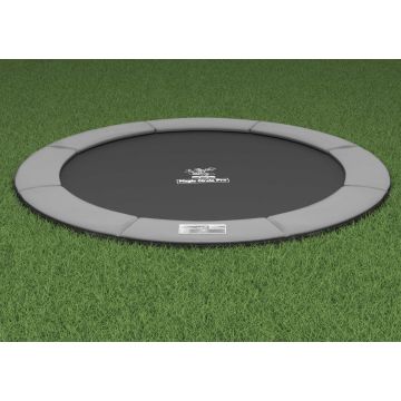 Flat to the Ground Trampoline Magic Circle Pro Grey 427 cm