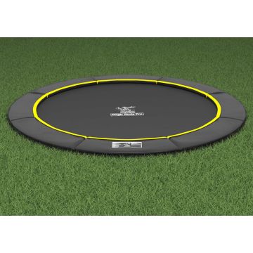 Flat to the Ground Trampoline Magic Circle Pro Black 427 cm