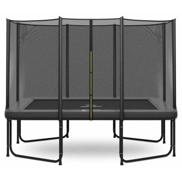 Magic Circle Pro Grey Rechthoekige Trampoline 214 x 305 cm met veiligheidsnet