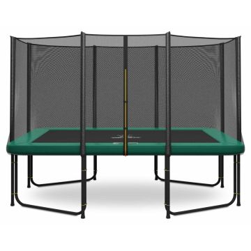 Magic Circle Pro Rechthoekige Trampoline 244 x 366 cm Groen met veiligheidsnet