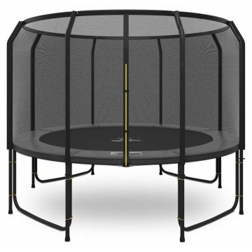 Magic Jump Fiber Grey trampoline 366 met veiligheidsnet