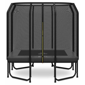 Magic Jump Fiber Rechthoekige Trampoline 153 x 214 cm Grijs met Veiligheidsnet