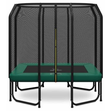 Magic Jump Fiber Rechthoekige Trampoline 153 x 214 cm Groen met Veiligheidsnet