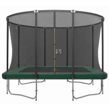 Magic Jump Fiber Rechthoekige Trampoline 214 x 305 cm Groen met Veiligheidsnet