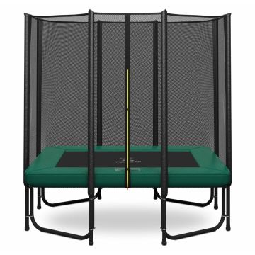 Magic Jump Rechthoekige Trampoline 153 x 214 cm Groen met Veiligheidsnet