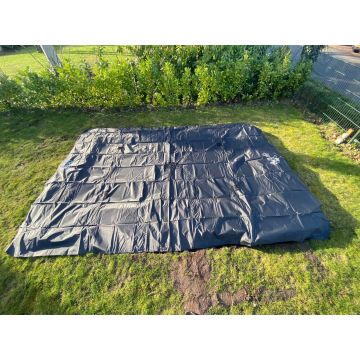 Rechthoekige Trampoline Afdekhoes Flat To The Ground 214 x 305 cm Black