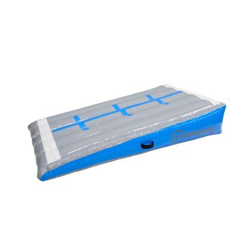 Schuinvlak 12spring 200x100x60 cm Blauw/grijs