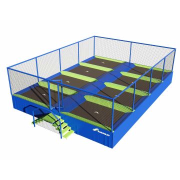 Trampolinepark Akrobat Jump Arena Large - Zij aan Zij