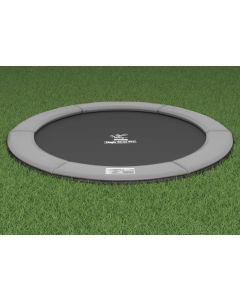 Flat to the Ground Trampoline Magic Circle Pro Grey 251 cm