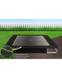Flat to the ground Trampoline Rechthoekig Capital Play Black 427 x 305 cm