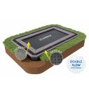 Flat to the ground Trampoline Rechthoekig North 300x190 cm grijs