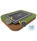 Flat to the ground Trampoline Rechthoekig North 360x250 cm grijs