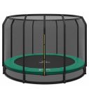 Ingraaf Trampoline Magic Circle Pro 366 cm Groen met veiligheidsnet