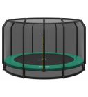 Ingraaf Trampoline Magic Circle Pro 427 cm Groen met veiligheidsnet