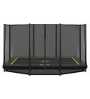 Ingraaf Trampoline Magic Circle Pro Black 244 x 366 cm met veiligheidsnet