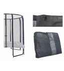 Los veiligheidsnet fiber voor rechthoekige trampoline 153 x 214 cm (zonder palen)