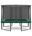 Magic Circle Pro Fiber Rechthoekige Trampoline 214 x 305 cm Groen met veiligheidsnet