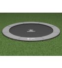 Flat to the Ground Trampoline Magic Circle Pro Grey 410 cm