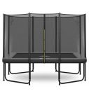 Magic Circle Pro Grey Rechthoekige Trampoline 214 x 305 cm met veiligheidsnet