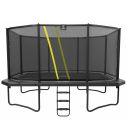 Magic Circle Pro Grey Rechthoekige Trampoline 430 x 305 cm met veiligheidsnet