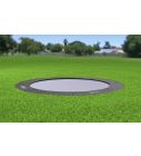 Flatground Trampoline Primus Black 300 cm in het gras