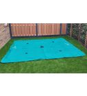 Rechthoekige Trampoline Afdekhoes Flat To The Ground 244 x 366 cm Groen