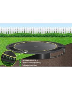 Flat to the ground Trampoline Capital Play Black 366 cm