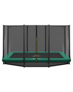 Ingraaf Trampoline Magic Circle Pro 244 x 366 cm Groen met veiligheidsnet