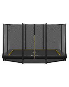 Ingraaf Trampoline Magic Circle Pro Black 244 x 366 cm met veiligheidsnet