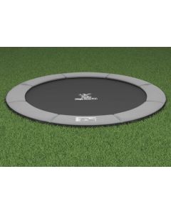 Flat to the Ground Trampoline Magic Circle Pro Grey 410 cm