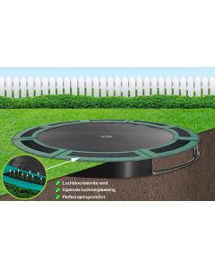 Flat to the ground Trampoline Capital Play Groen 366 cm