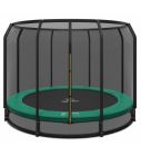 Ingraaf Trampoline Magic Circle Pro 305 cm Groen met veiligheidsnet