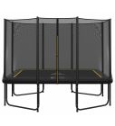 Magic Circle Pro Black Rechthoekige Trampoline 214 x 305 cm met veiligheidsnet