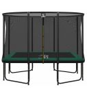 Magic Circle Pro Fiber Rechthoekige Trampoline 214 x 305 cm Groen met veiligheidsnet
