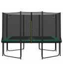 Magic Circle Pro Rechthoekige Trampoline 244 x 366 cm Groen met veiligheidsnet